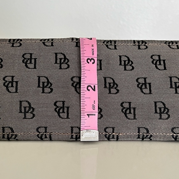 DOONEY & BOURKE Signature Monogram Baguette Small Satchel Gray and Black Canvas - Picture 15 of 15